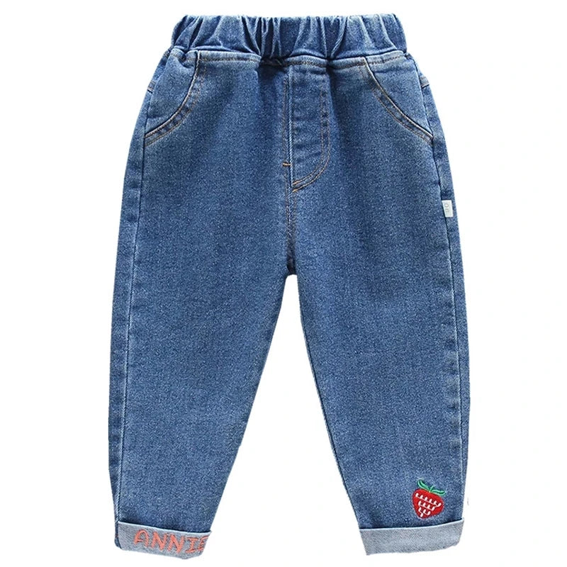 Bébé filles jean serré printemps automne filles suona Denim pantalon décontracté enfants Stretch pantalon évasé enfants vêtements for0-5 ans