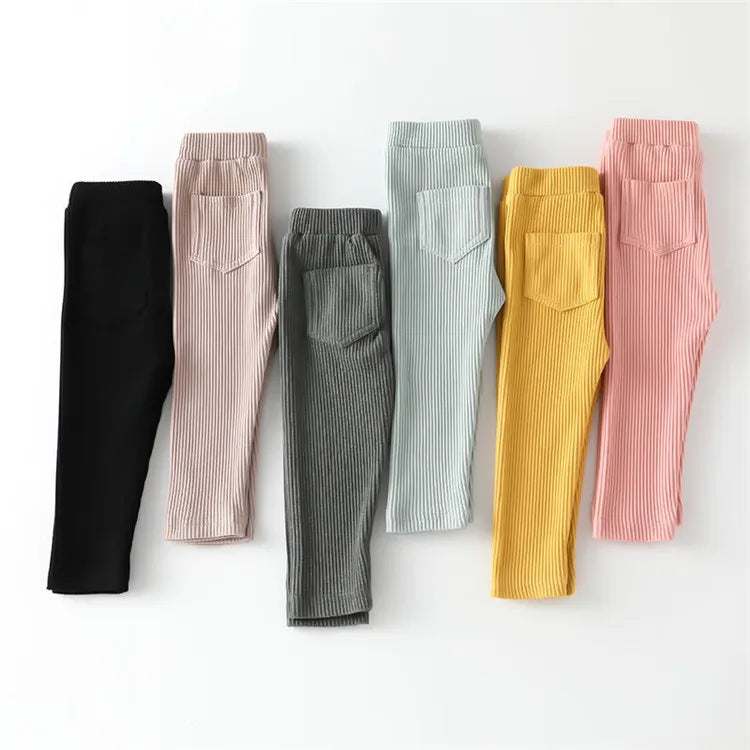 Children's trousers for girls and boys, solid color, large size, PP children's trousers, spring and autumn, baby and toddler long casual trousers, children's trousers, 1-6 years