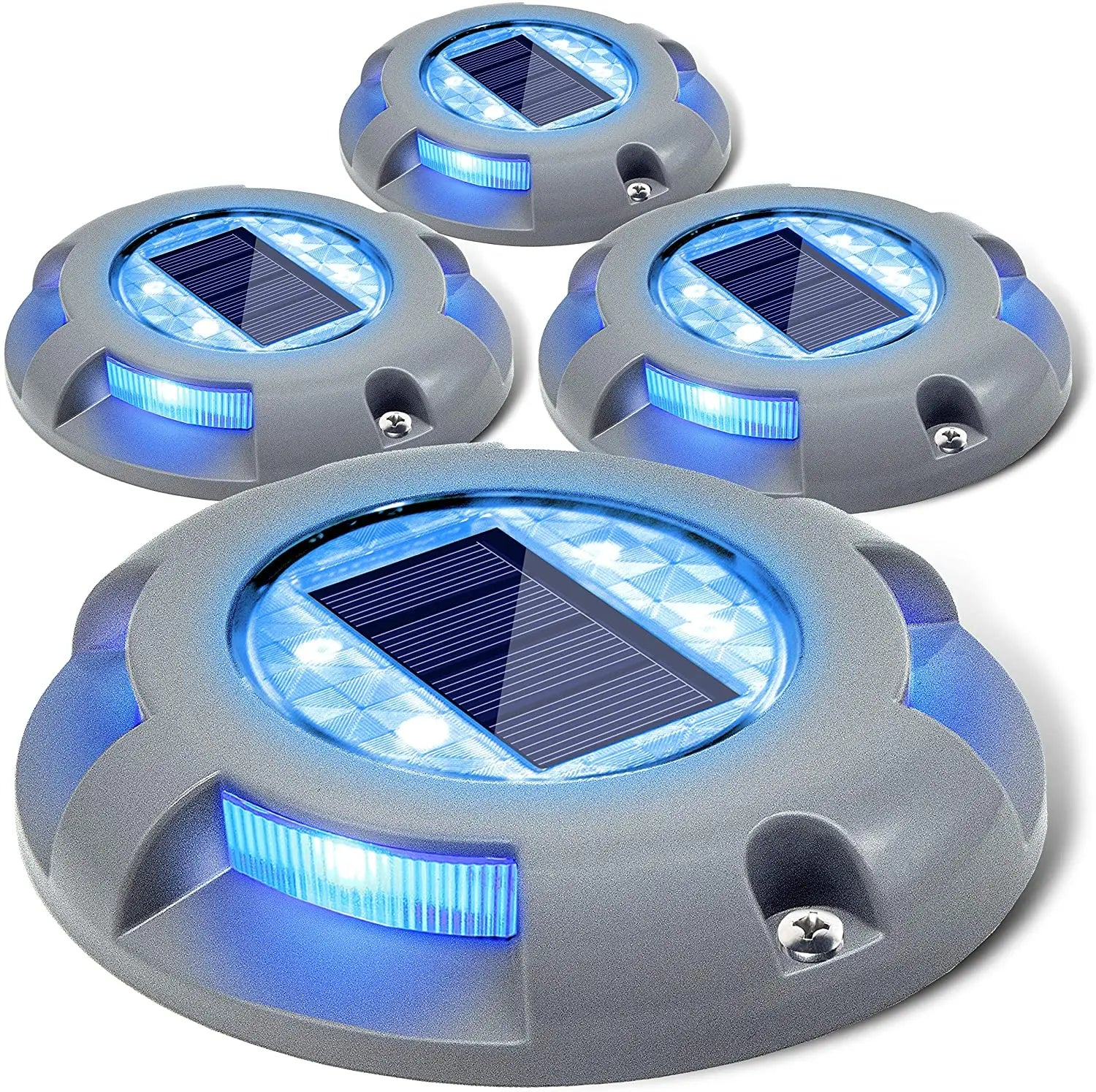 Outdoor LED solar light, waterproof, decorative outdoor lighting, ideal for a garden, stairs, patio, driveway, courtyard, dock or road, solar stud
