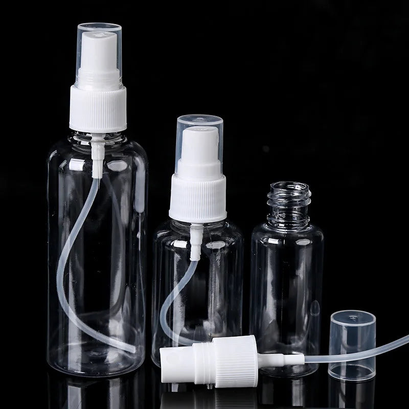 Flcopropriété pulvérisateur en plastique africain transparent, vaporisateur, liquide HI, accessoires de voyage, quotidien, 20 ml, 30 ml, 50 ml, 100ml