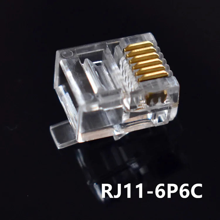 RJ11 to RJ45 modular network connectors, 6P2C, 6P4C, 6P6C, 8P8C, 10 pieces