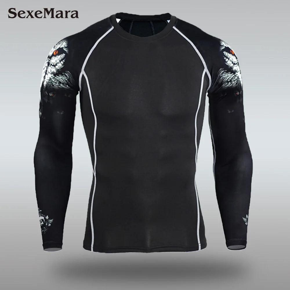 New Men's Thermal Underwear Sets, Compression Sports Suit, Sweat-Wicking, Quick-Drying Thermal Underwear, Men's Long Johns Sets