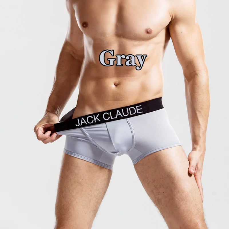 10 pièces/lot caleçons pour hommes Boxer hommes marque hommes Boxershorts doux Sexy Cueca Boxer hommes sous-vêtements mâle Jack Claude Calzoncillos