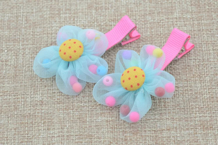 Pinces à cheveux pour enfants, 2 pièces/lot, nouvelles Barrettes de sécurité à fleurs mignonnes, Clip BB, cadeaux pour petites filles, accessoires pour cheveux pour enfants, offre spéciale