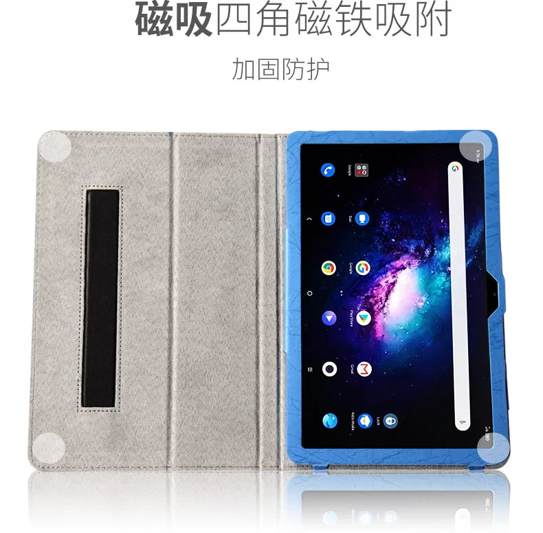 Étui pour tablette TCL 10 Tab Max 4G 10.36 Android 9296G, support pliable en cuir PU imprimé avec support de main, couverture magnétique 9295G