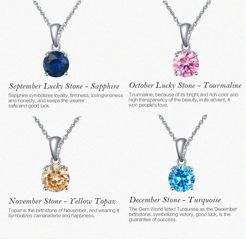 Effie Queen 925 boucles d'oreilles en argent Sterling pierre de naissance pour femmes AAA Zircon cubique 12 couleurs boucles d'oreilles mode fille bijoux SE84