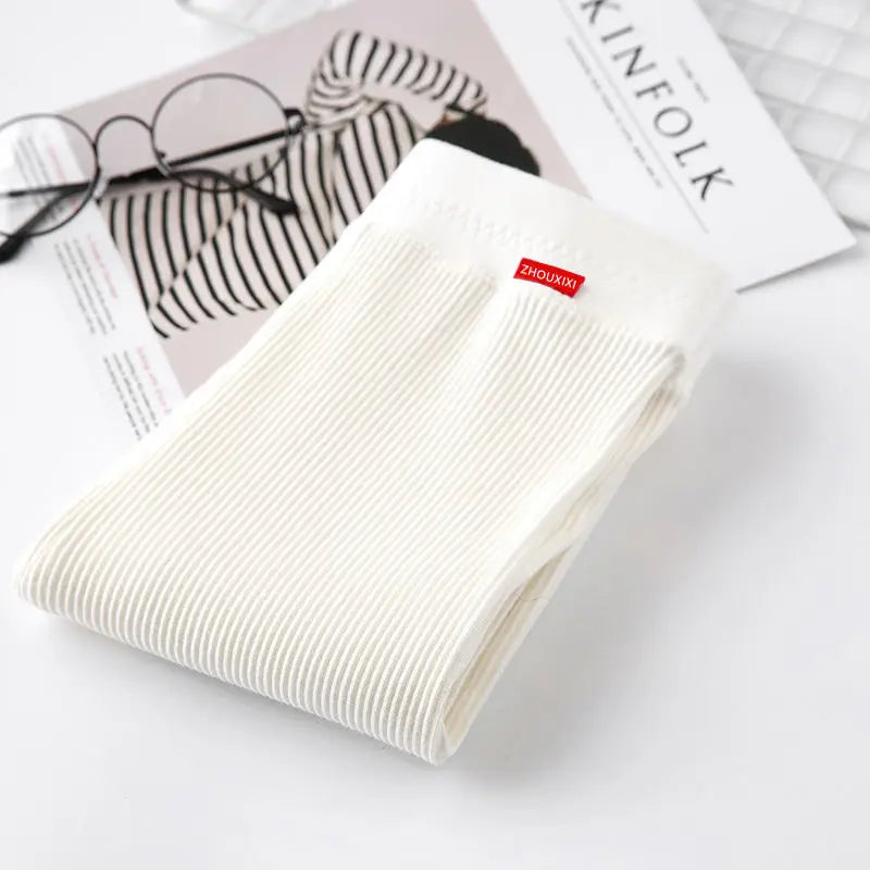 Women's Ribbed Leggings 2025 High Waist Autumn Winter Warm Cotton Leggings Casual Fashion Mesh 2XL Black Pants Sexy Leggings