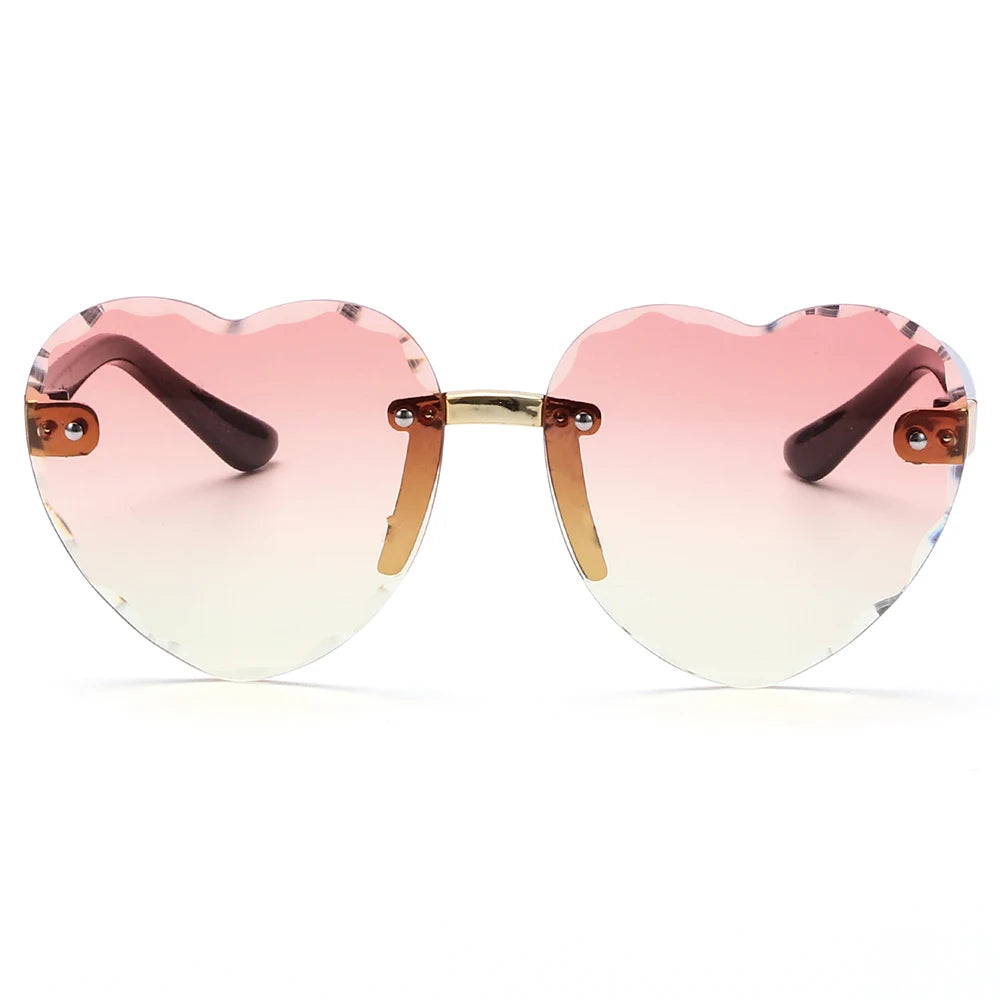 Lunettes de soleil en forme de cœur pour enfants, lentilles océArabes, lunettes de soleil pour enfants, protection UV 400, lunettes de fête et de photographie