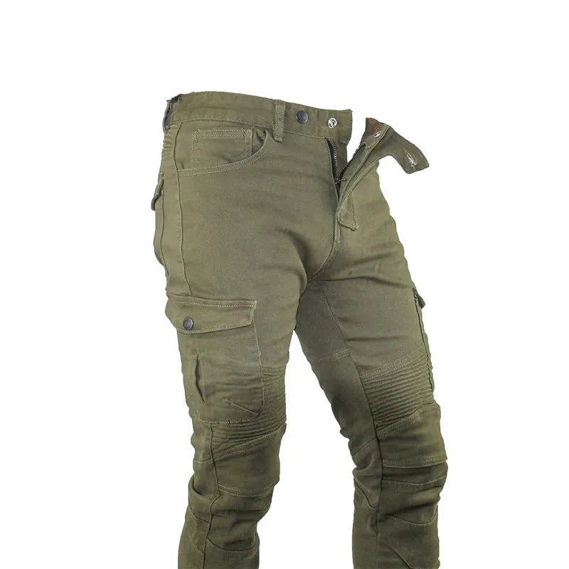 Jean moto pantalons Motocicleta Hombre jean à plumes Version Standard pantalon de conduite en voiture pantalon été équitation
