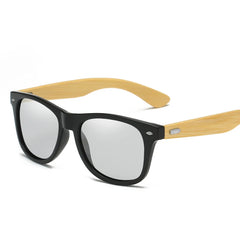 Lunettes de soleil en bois de bambou à la mode pour hommes et femmes, classiques carrées, Vintage, pour la conduite, noires, pour la pêche, UV400