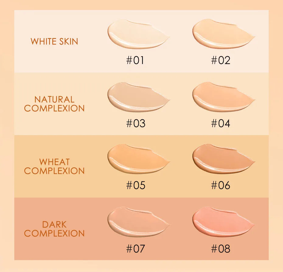 Focallure Base visage liquide fond de teint crème couverture complète correcteur contrôle de l'huile fond de teint hydratant crème maquillage pour les femmes
