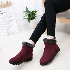 Bottines femme nouvelle mode imperméable à l'eau plate-forme compensée hiver chaud bottes de neige chaussures pour femme