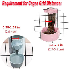 Automatic pet feeder, hanging cage, bowl, water bottle, food container, dispenser for puppies, cats, rabbits, birds, pet food product