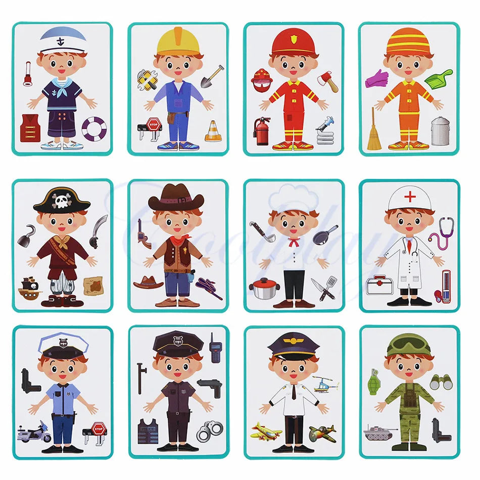 Livre de Puzzle magnétique pour enfants, jouets intelligents 3D, jeux d'entraînement cérébral, jouets éducatifs Montessori, cadeaux pour enfants, jouets de noël
