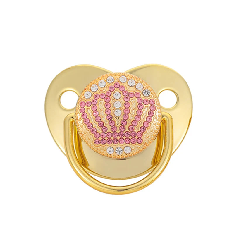 Nouveau bébé sucette sans BPA nouveau-né factice sucette enfant en bas âge infantile Silicone sucettes noir doré Bling mamelon bébé garçon filles cadeau