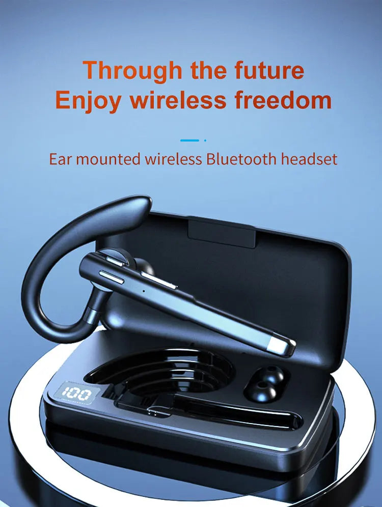 Écouteurs Bluetooth 5.3, stéréo, mains libres, suppression du bruit, casque d'affaires sans fil avec micro HD pour tous les téléphones intelligents