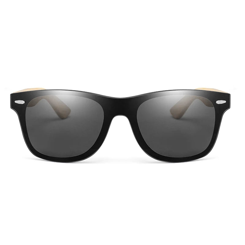 Lunettes De soleil en bois hommes femmes carré bambou femmes pour femmes hommes miroir lunettes De soleil surdimensionné rétro De Sol Masculino à la main