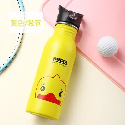 Bouteilles d'eau de sport en acier inoxydable pour enfants, 500ml, Portable, cyclisme en plein air, Camping, vélo, bouilloire