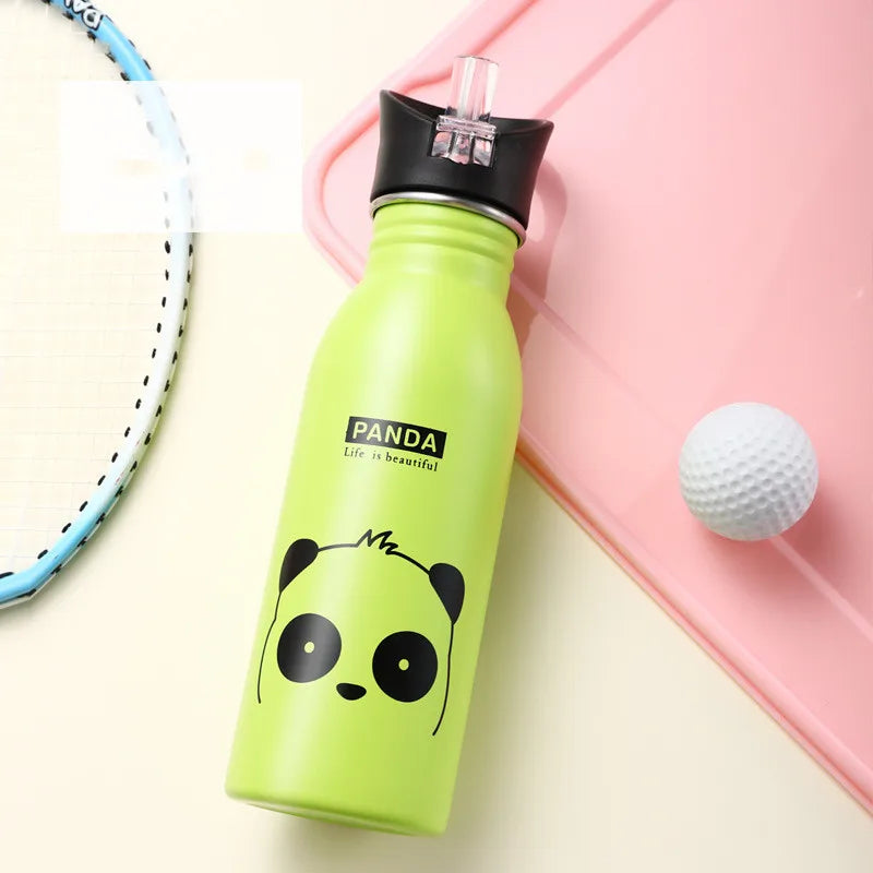 Bouteilles d'eau de sport en acier inoxydable pour enfants, 500ml, Portable, cyclisme en plein air, Camping, vélo, bouilloire