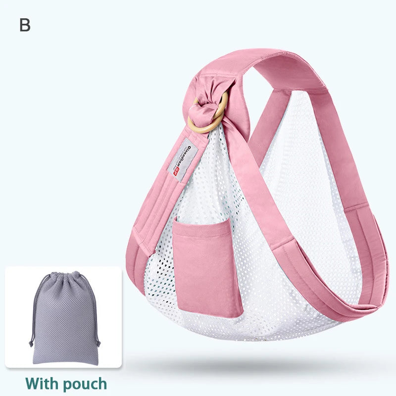 Enveloppement pour bébé, écharpe pour nouveau-né, double usage, couverture d'allaitement pour nourrissons, tissu en maille, porte-allaitement jusqu'à 130 lb (0-36M)