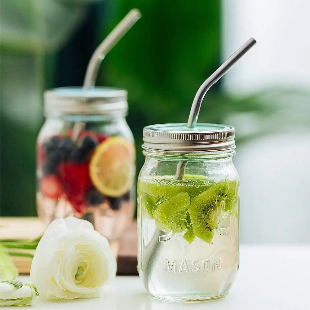 Pailles métalliques réutilisables, 10 pièces, ensemble de pailles en acier inoxydable 304 avec barre de brosse, paille à Cocktail pour verres, verres