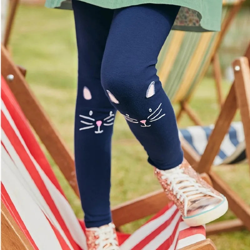 Girls' Leggings 100% Cotton Girl's Pants Girls' Skinny Pants Cartoon Print Pattern Children's Leggings Pants KF083