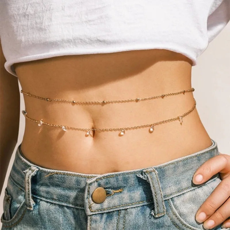 Bijoux Fessiers Sexy pour Femme et Fille, Perle Ronde, Taille, Plage, Cadeau, Vente en Gros, Nouvelle Mode, 2 Documents