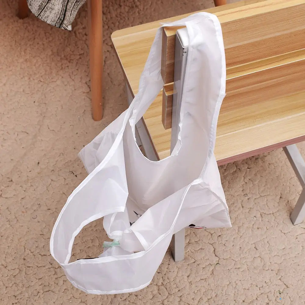 Sac de courses pliable écologique, sac à bandoulière réutilisable de dessin animé, sacs d'épicerie portables pour femmes, fourre-tout de rangement, organisateur de maison
