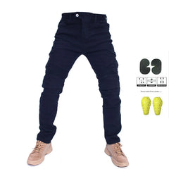 Jean moto pantalons Motocicleta Hombre jean à plumes Version Standard pantalon de conduite en voiture pantalon été équitation
