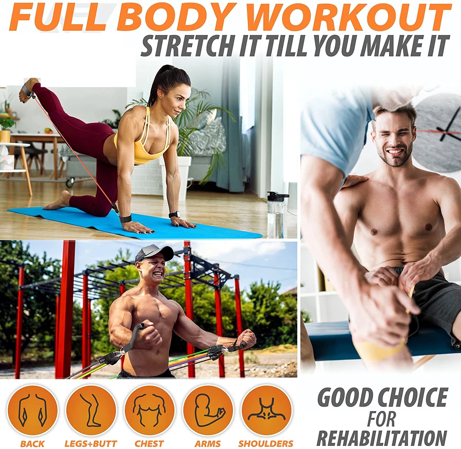 Bande élastique de résistance pour butin de Fitness, 300lb, entraînement pour l'entraînement à domicile, exercice de Sport, ensemble de harnais d'haltères, équipement d'extension