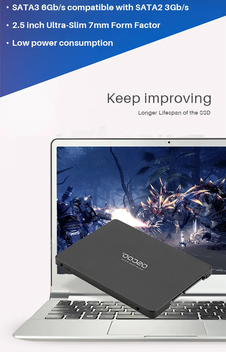 OSCOO 120GB SSD SATAIII 2.5 inch HDD 240GB SATA3 6GB/s Hard Drive for Laptop Internal SSD