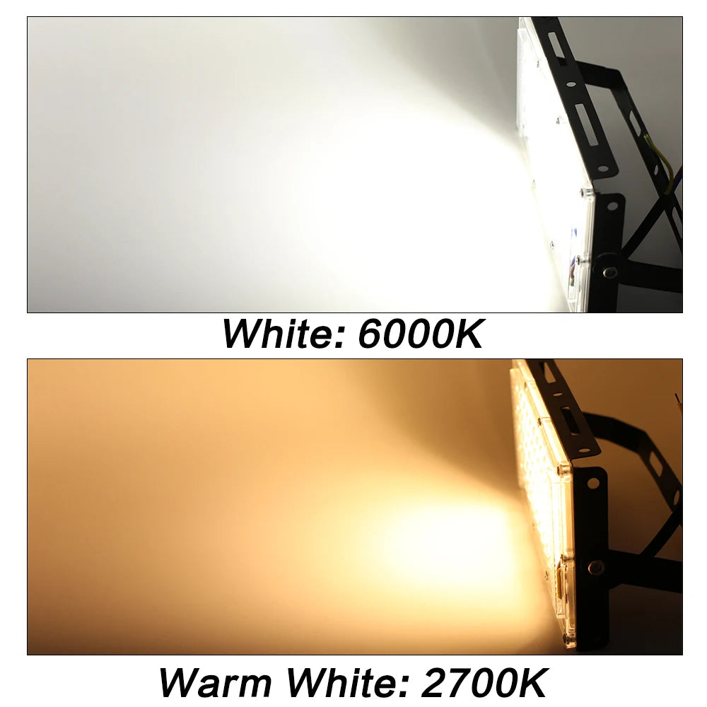 Projecteur LED extérieur 50W 100W 150W 220V projecteur étanche intérieur LED Spot extérieur lampadaires paysage projecteur