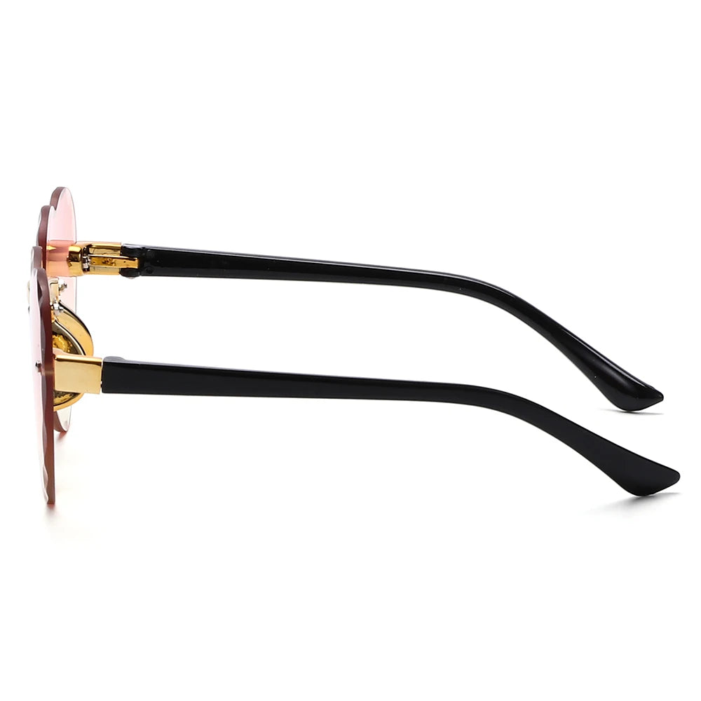 Lunettes de soleil en forme de cœur pour enfants, lentilles océArabes, lunettes de soleil pour enfants, protection UV 400, lunettes de fête et de photographie