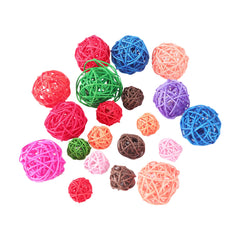 Jouets pour oiseaux pour animaux de compagnie jouets à mâcher oiseau balle en rotin jouet pour perroquet perruche perruche calopsitte à mâcher jouets pour perroquet Cages jouets 5 pièces