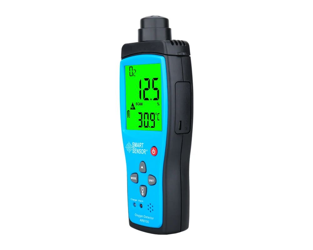 Capteur Intelligent Numérique d'Oxygène, Détecteur de Gaz, Alarme Sonore et Lumineuse, Moniteur de Qualité de l'Air avec Écran LCD de Température