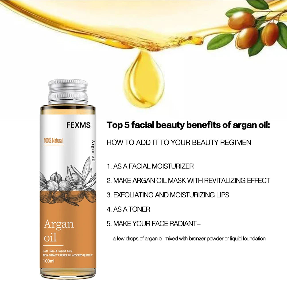 Huile d'argan biologique à 100% pure et froide PMurcia Vierge, qualité supérieure pour peaux sèches et endommagées, cheveux, visage, corps, cuir chevelu, N64.