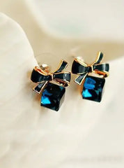 Bijoux coréens charmant Imitation du populaire nouveau haute qualité argent Pentacle femmes boucle d'oreille Romance sauvage bleu boucles d'oreilles Brincos