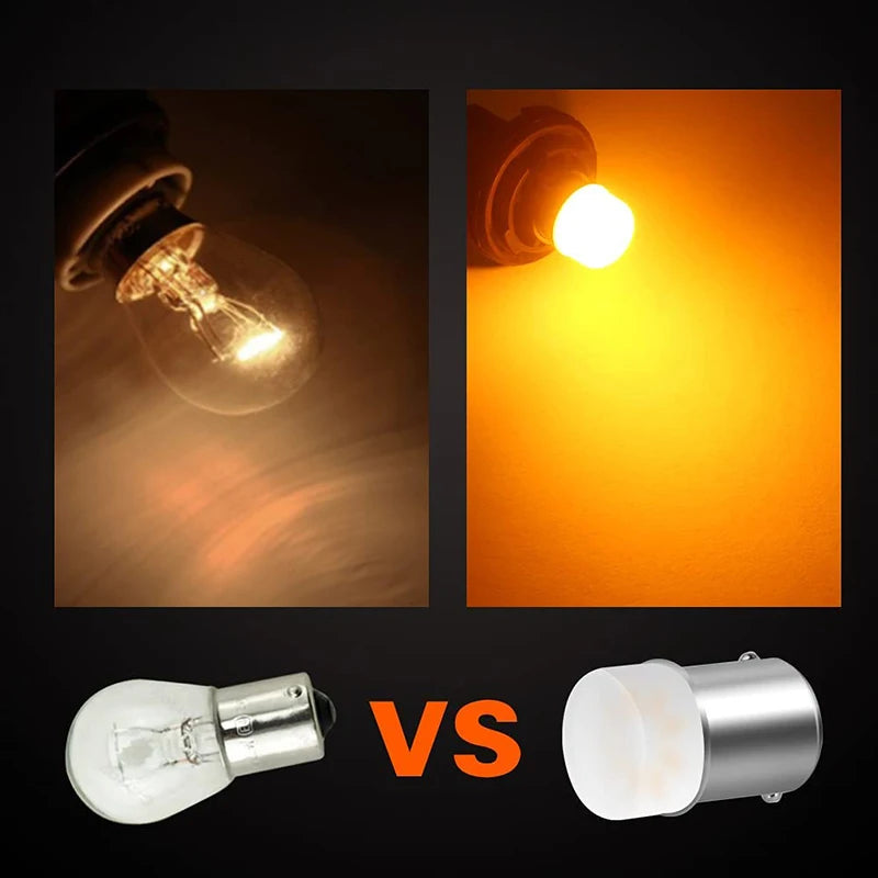 2/4/10 pieces P21/5W Ba15S 1156 LED bulb BAY15D 1157 turn signal 12V 7000K white Super bright car brake reverse parking lights