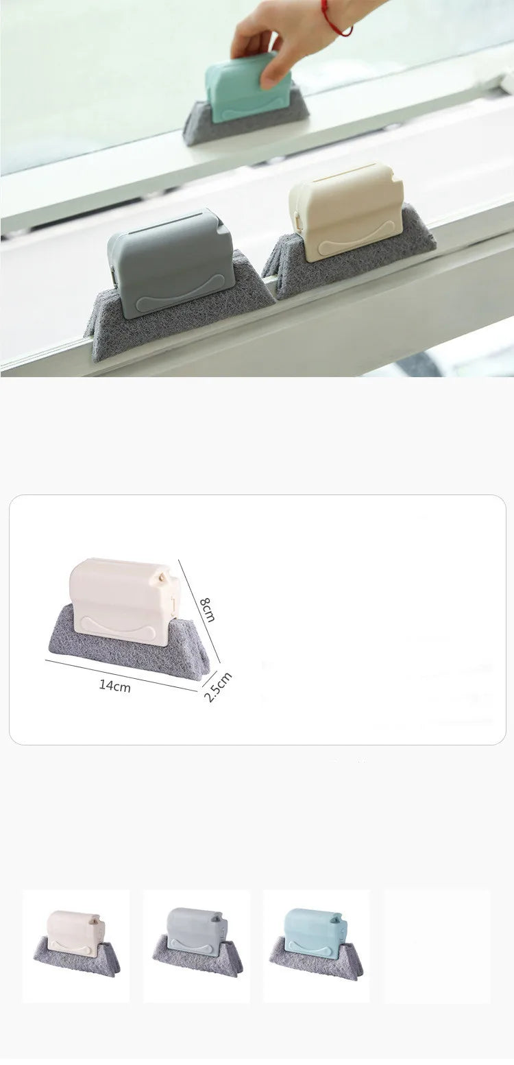 Brosse de nettoyage de rainure, chiffon de fenêtre créatif, brosse de nettoyage de fentes de fenêtre, outil de nettoyage de fentes de fenêtre