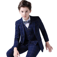 Costume de mariage formel pour garçons, Blazer de smoking pour fête de bal pour enfants, Costume de spectacle Pinao pour la journée des enfants, uniforme scolaire 2-14T