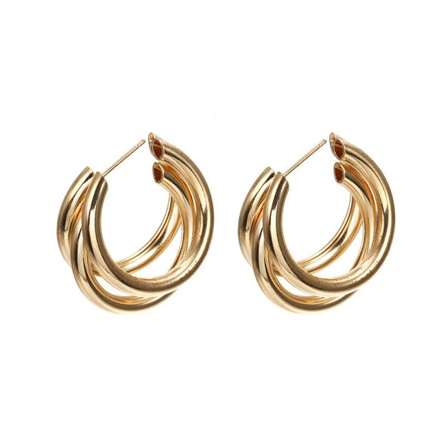 2025 boucles d'oreilles carrées géométriques pour femmes boucles d'oreilles suspendues couleur or noir boucles d'oreilles de déclaration de mode bijoux féminins