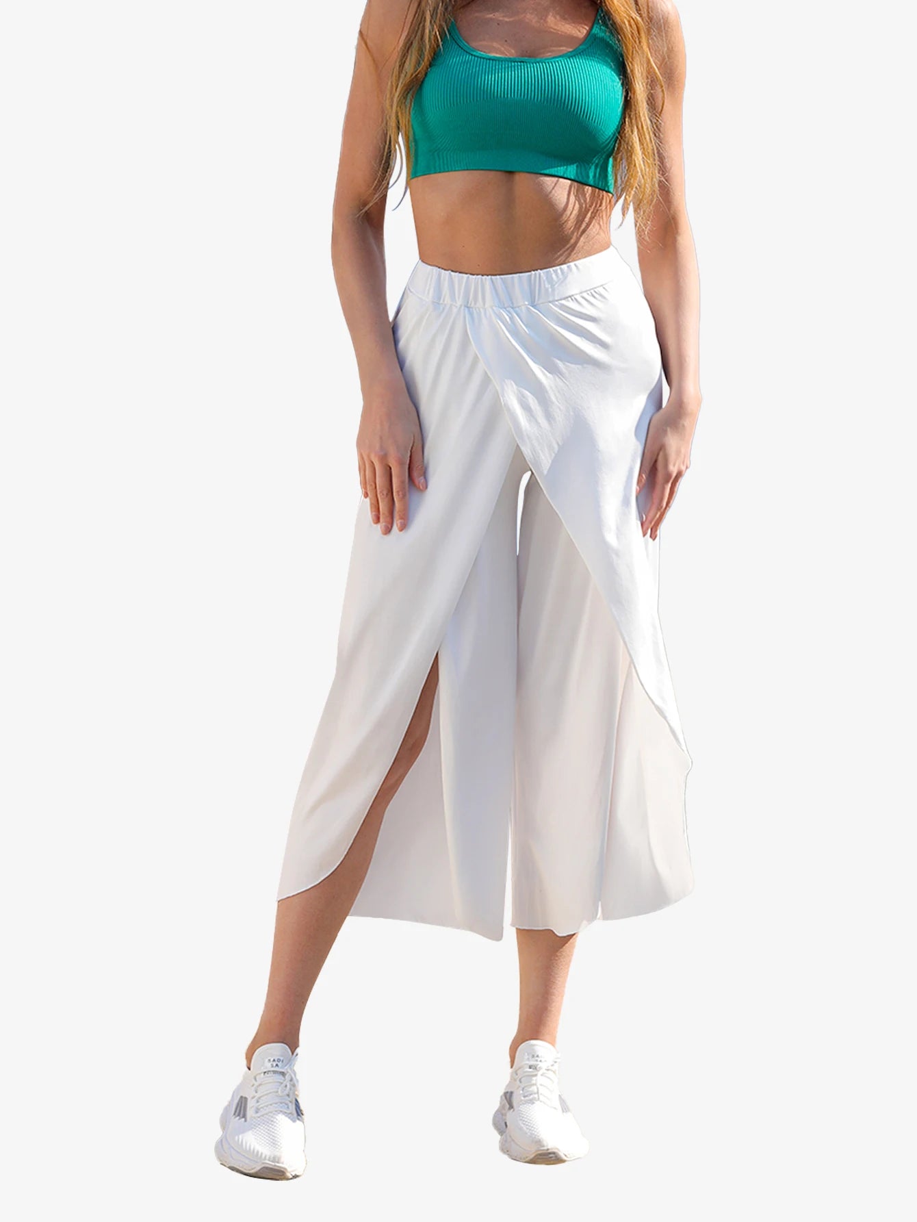 Women's Pants Sexy Crossover Sexy Wide-legged Yoga Pants