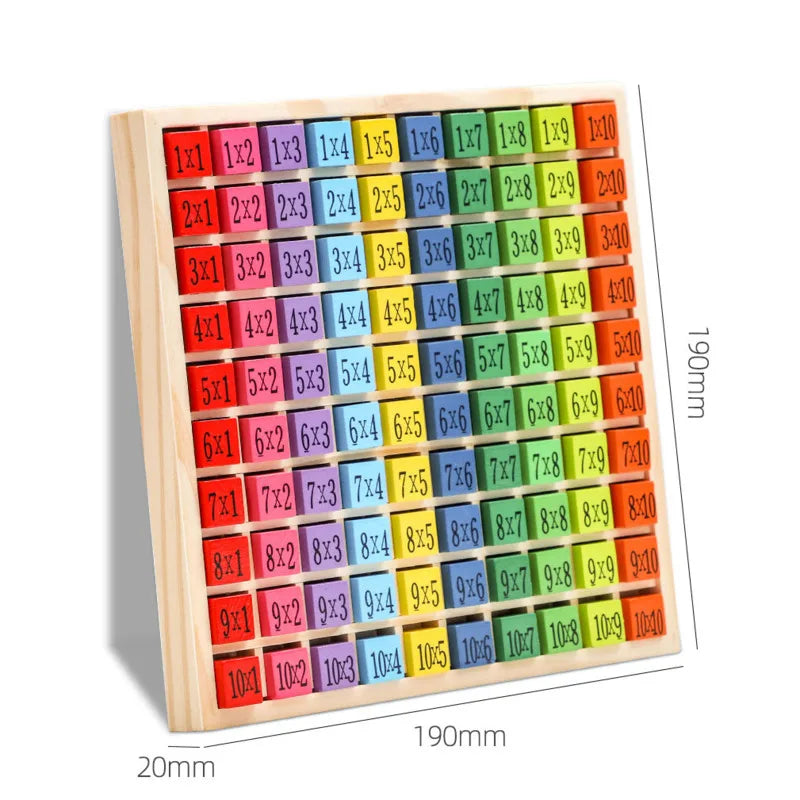 Jouets éducatifs en bois Montessori pour enfants, jouets pour bébés, Table de Multiplication 99, mathématiques préscolaires, arithmétique, outils pédagogiques, cadeau
