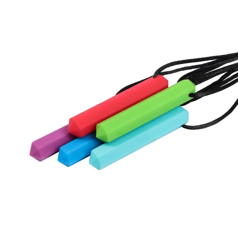Anneau de dentition en Silicone pour bébé, collier à mâcher sensoriel, Robot dinosaure, pendentif sucette pour autisme, morsure, soins pour bébé
