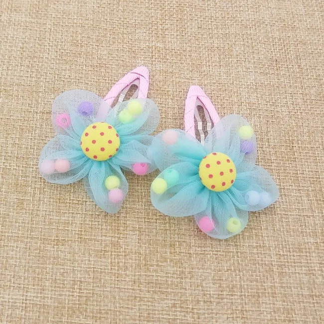 Pinces à cheveux pour enfants, 2 pièces/lot, nouvelles Barrettes de sécurité à fleurs mignonnes, Clip BB, cadeaux pour petites filles, accessoires pour cheveux pour enfants, offre spéciale