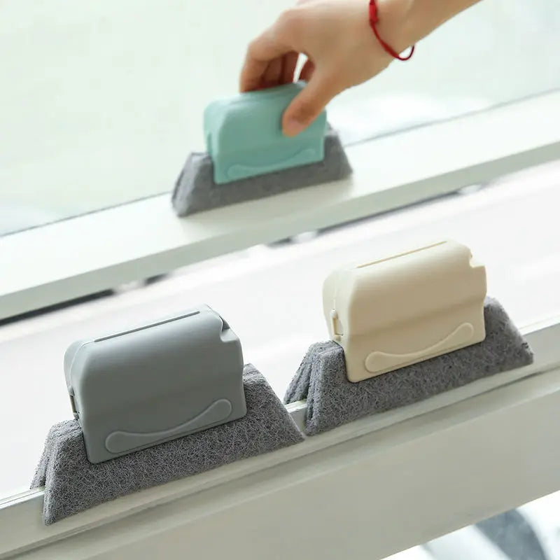 Brosse de nettoyage de rainure, chiffon de fenêtre créatif, brosse de nettoyage de fentes de fenêtre, outil de nettoyage de fentes de fenêtre