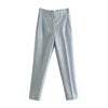 D3250 New Arrivals Women's Pants & Trousers Women High Waist Tight Solid Color Elegant Office Pants for Ladies Casual Pants