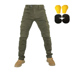Jean moto pantalons Motocicleta Hombre jean à plumes Version Standard pantalon de conduite en voiture pantalon été équitation