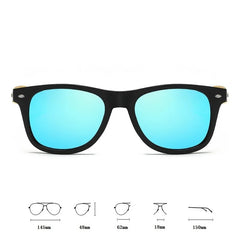 Lunettes de soleil en bois de bambou à la mode pour hommes et femmes, classiques carrées, Vintage, pour la conduite, noires, pour la pêche, UV400