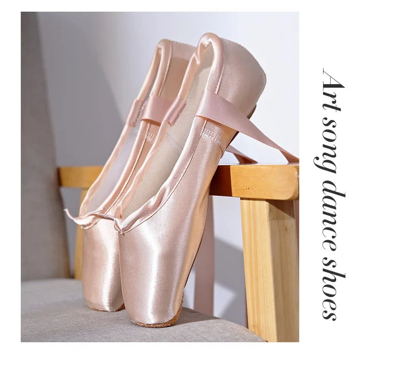 Femmes chaussures de danse de Ballet enfant et adulte chaussures de Pointe de Ballet professionnel avec rubans chaussures femme Zapatos Mujer baskets filles